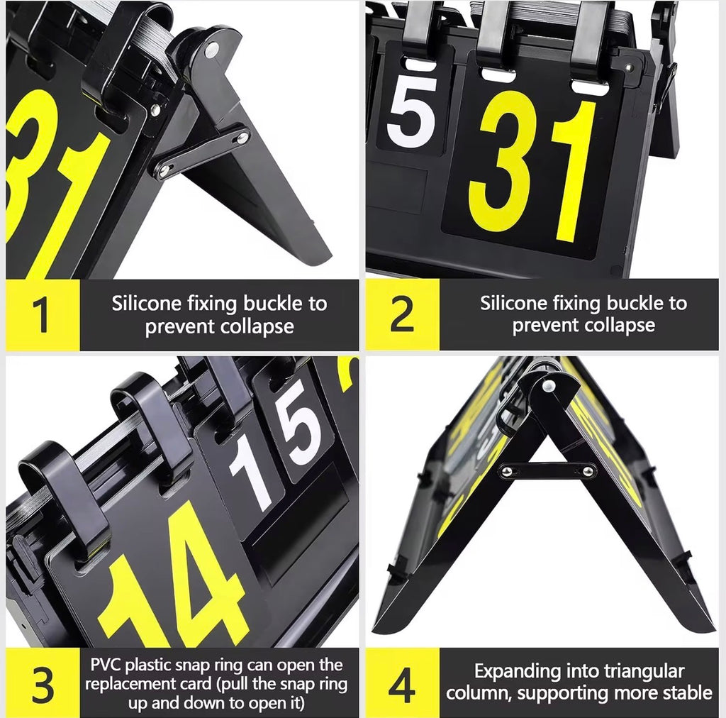 Foldable & Portable Scoreboard 4 Digit Display
