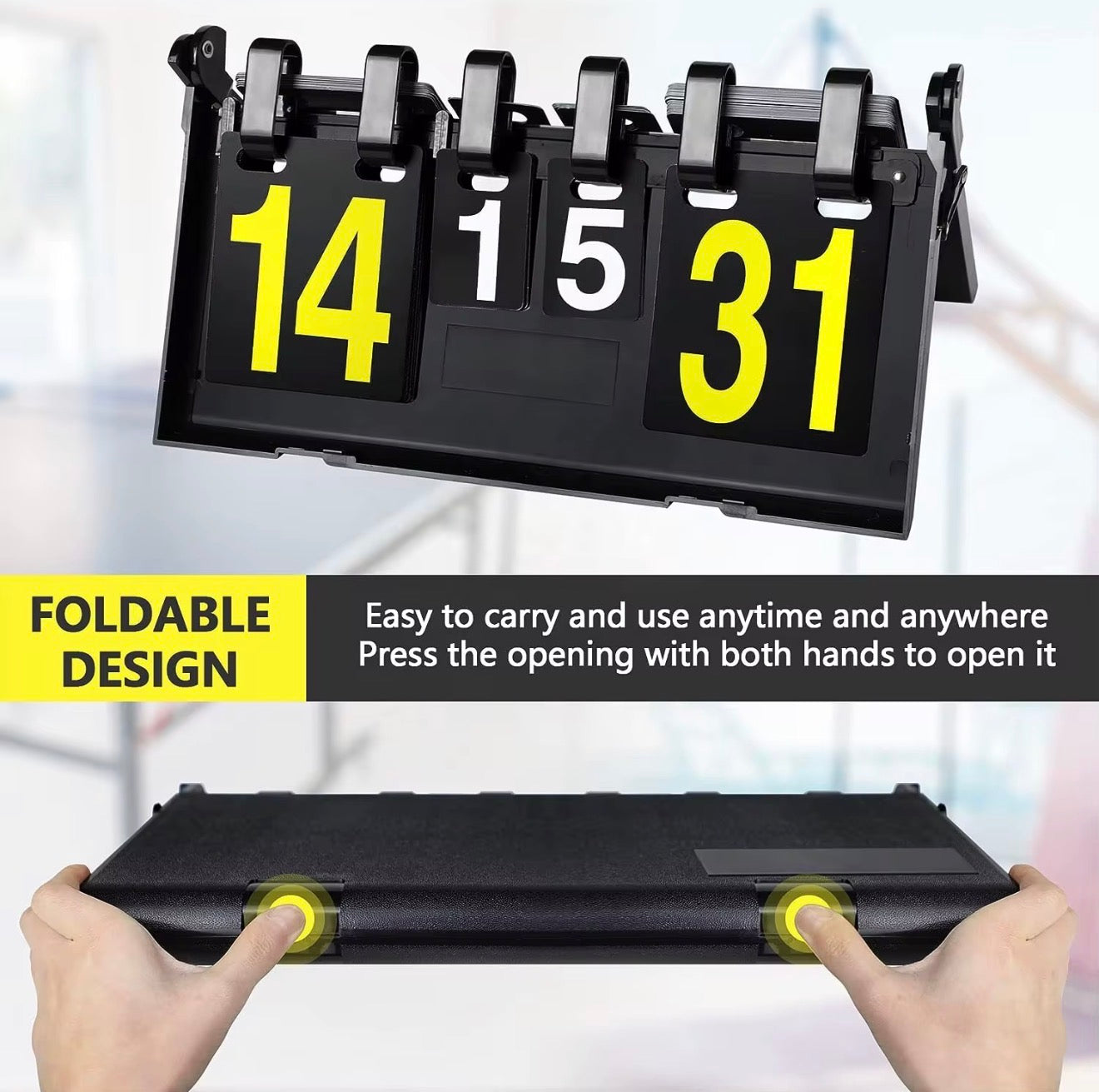 Foldable & Portable Scoreboard 4 Digit Display