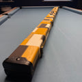 Baize Master 2 x 1 Piece 57'' Leather Patch Cue Case - Brown & White