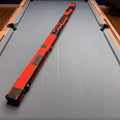 Baize Master 2 x 1 Piece 57'' Leather Patch Cue Case - Red & Black