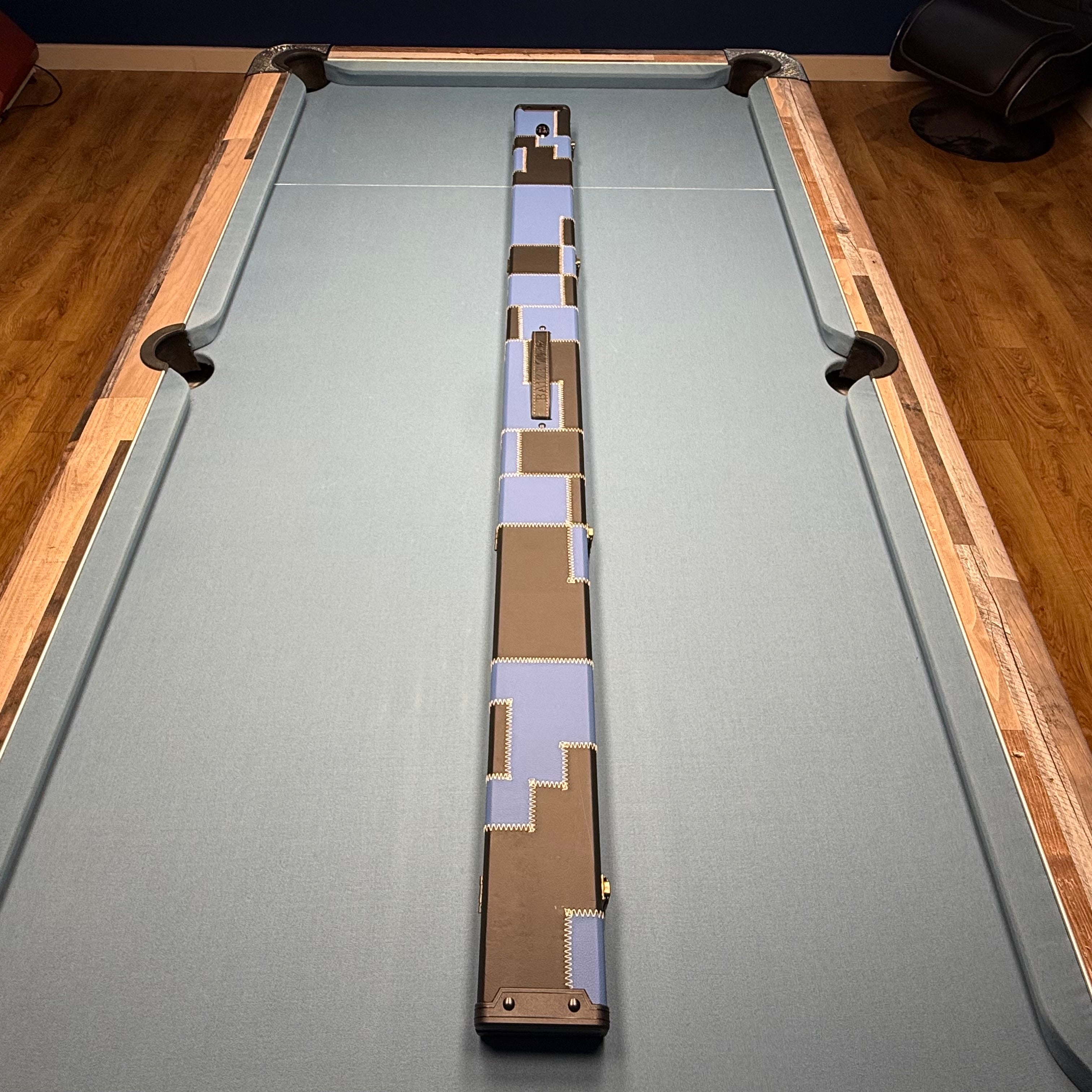 Baize Master 3x 1-Piece 57" Cue Case - Blue & Black