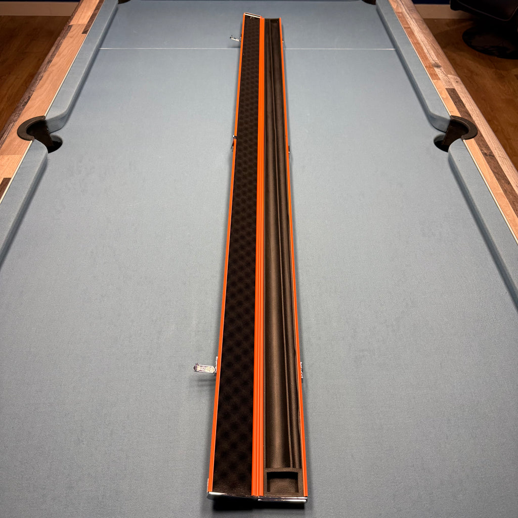 2x 1-Piece 57" Aluminium Cue Case - Matt Orange