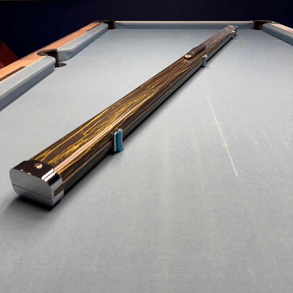 2x 1-Piece 57" Aluminium Cue Case - Limited Edition Black & Gold
