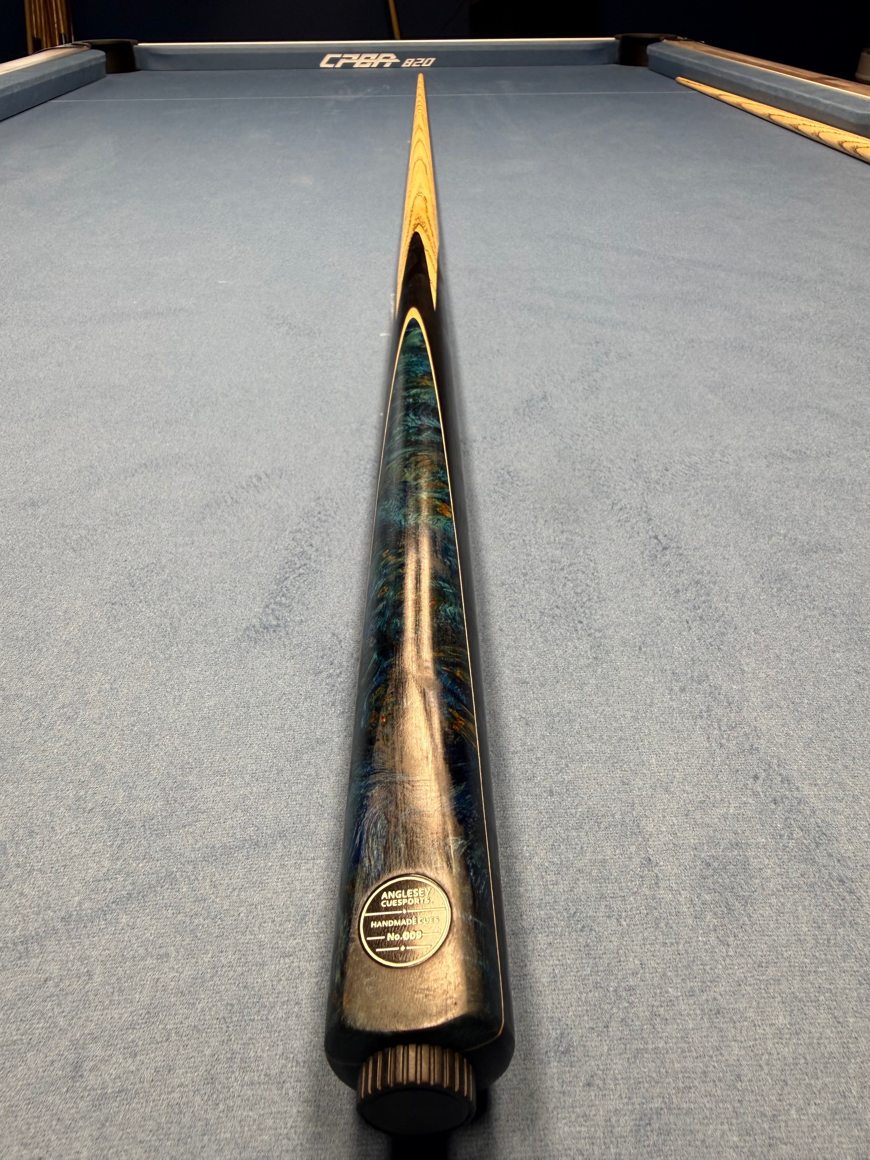 Anglesey Cuesports Blue Peacock Cue 009