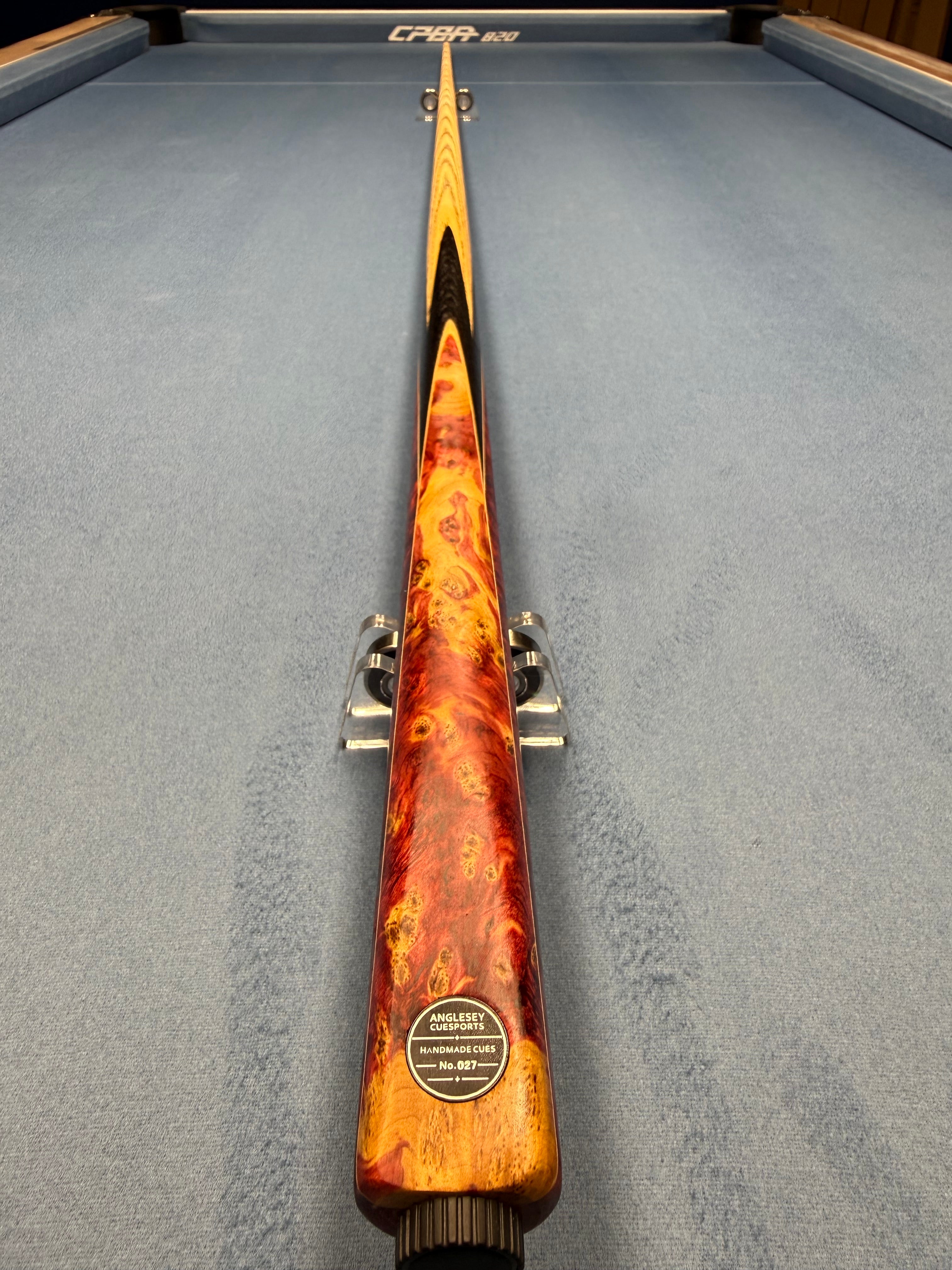 Anglesey Cuesports Handmade Cue No.027 - tip and brass ferrule detail