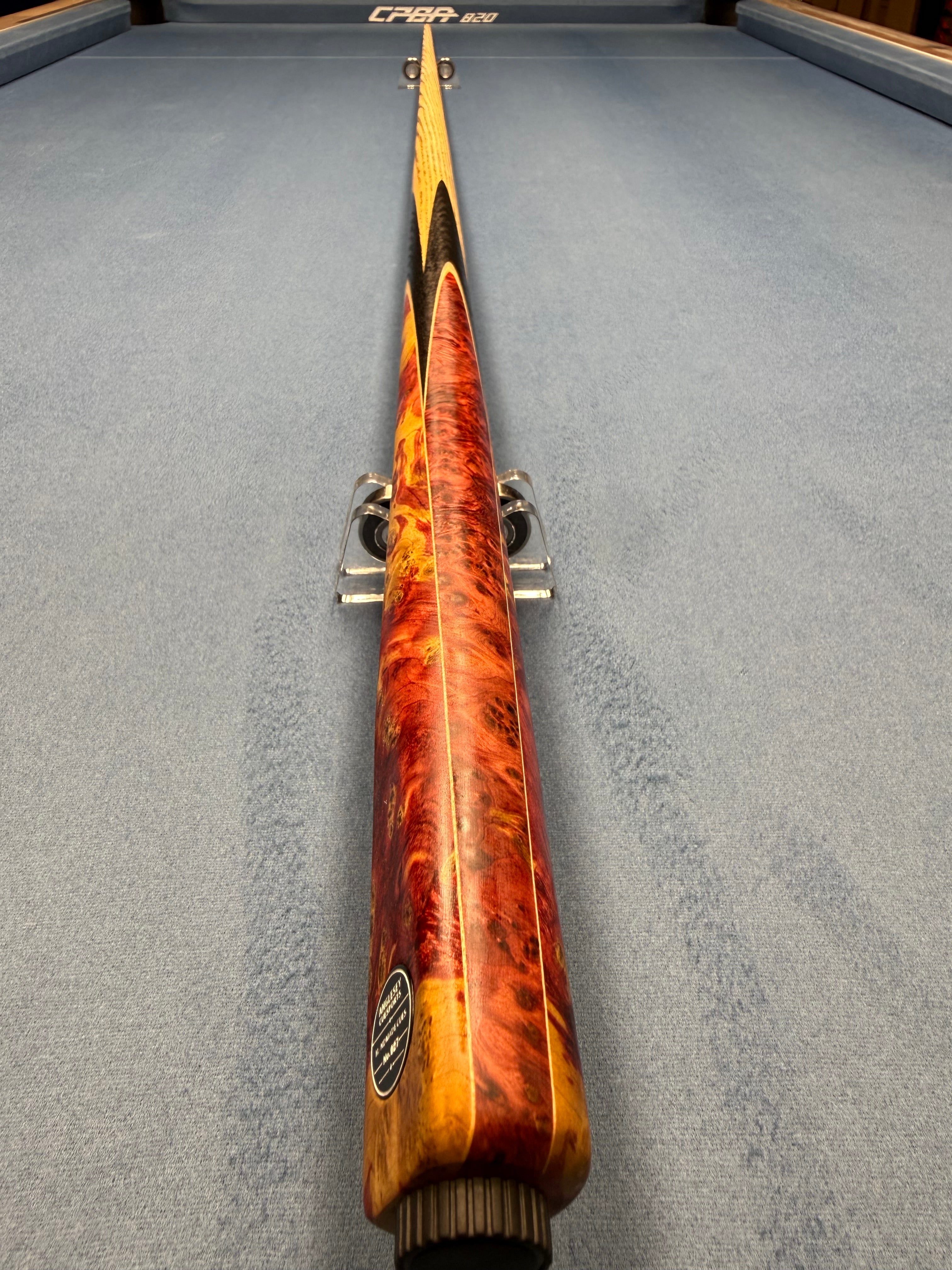 Anglesey Cuesports Handmade Cue No.027 - full length view from butt end