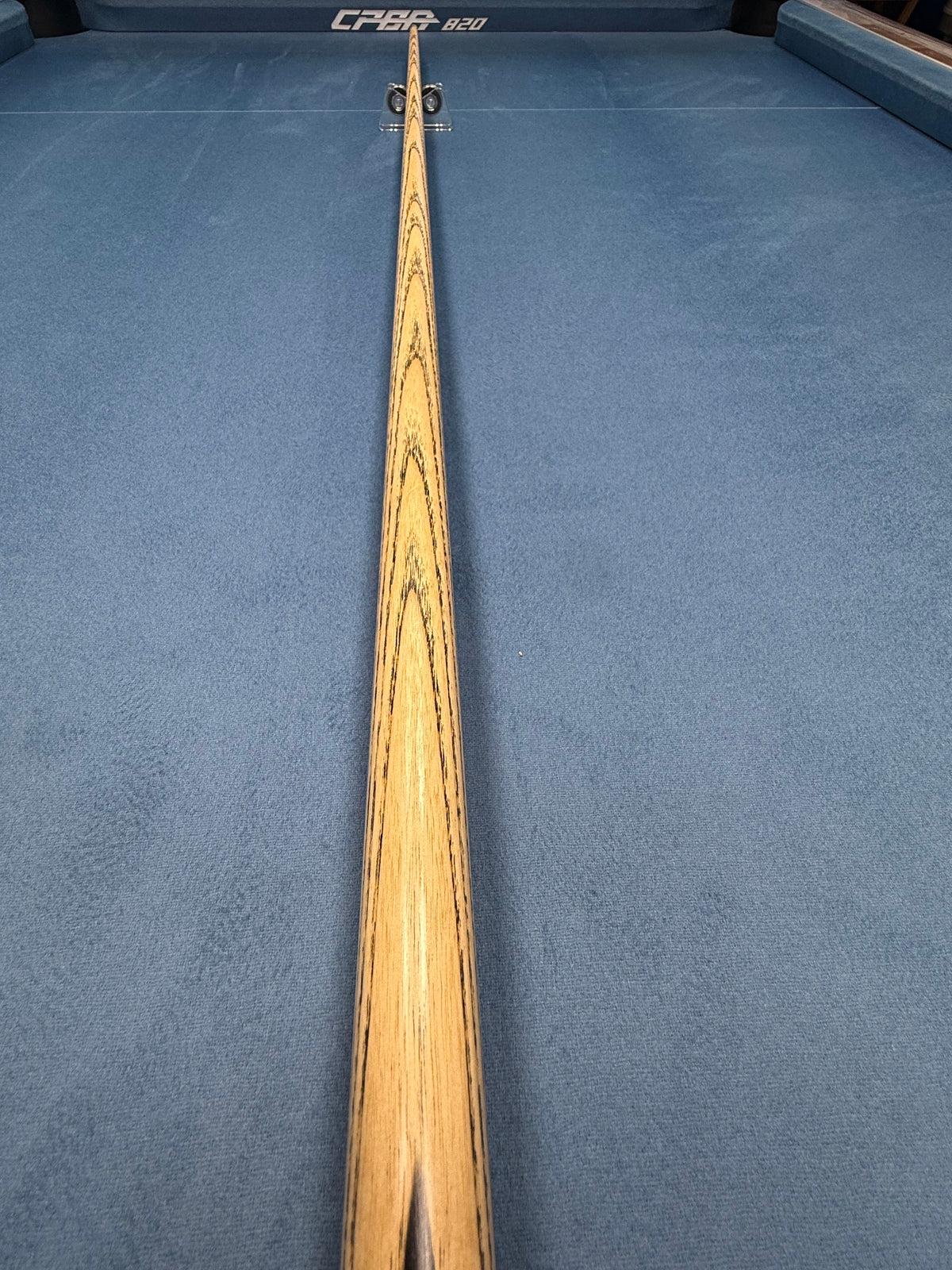 Anglesey Cuesports Handmade Cue No.039 - full length zebrawood shaft view